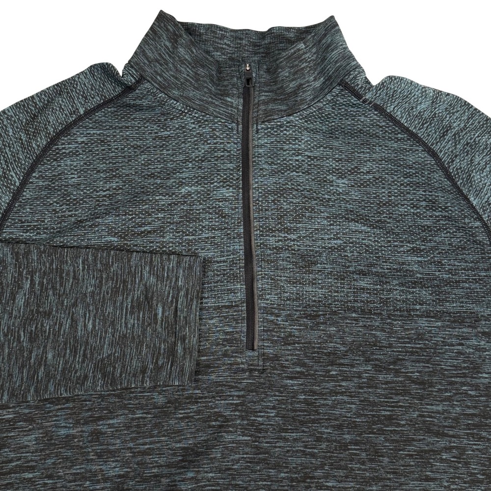 Lululemon Metal Vent Tech 1/2 Zip Pullover Pacific‎ Breeze Black  Mens XXL